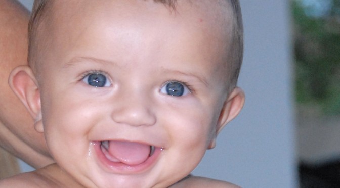 Baby laughing